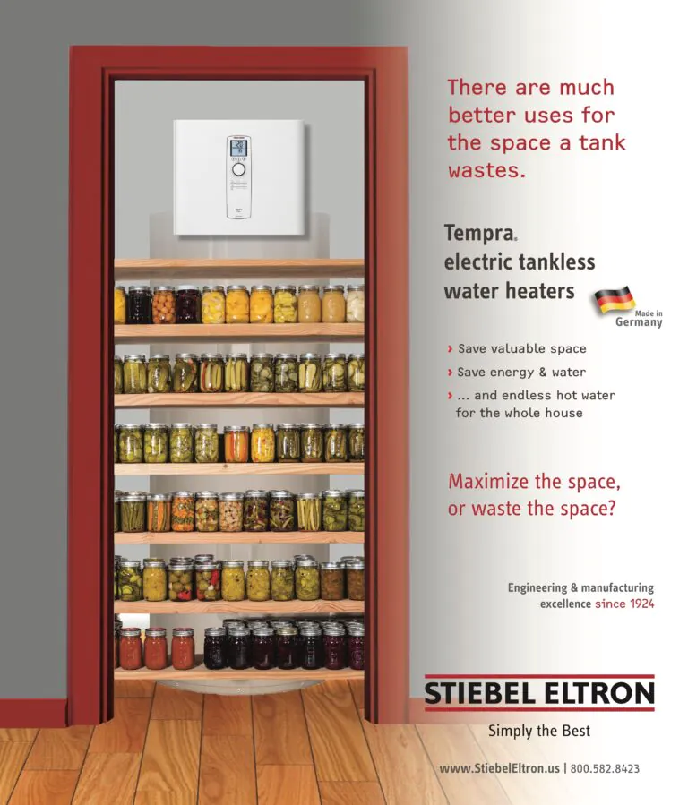 Stiebel Eltron ad for Contractor magazine