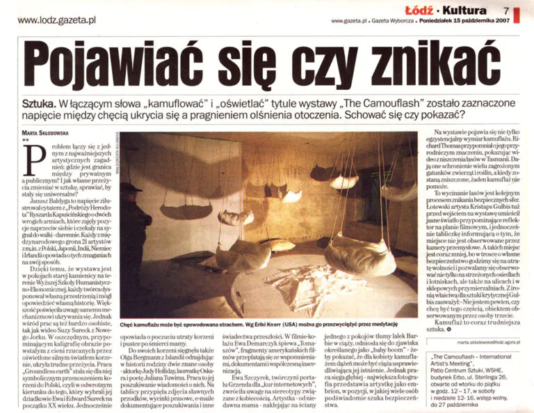 “Atmospirit” in the Lodz Gazeta,  Poland